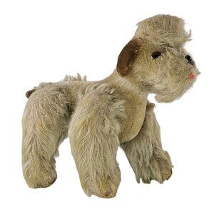 Vintage Steiff Mohair Snobby Poodle Dog Stuffed Animal 5" Tall